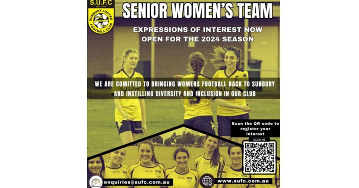 SUFC 2024 Women's Senior Football Team Expression of Interest